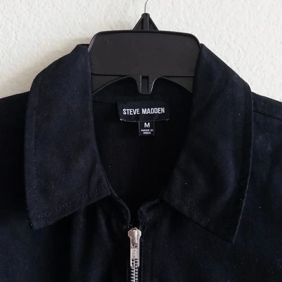 NEW Steve Madden Orly Long Sleeve Jumpsuit Utility Black, Sizes S & M - Picture 11 of 12